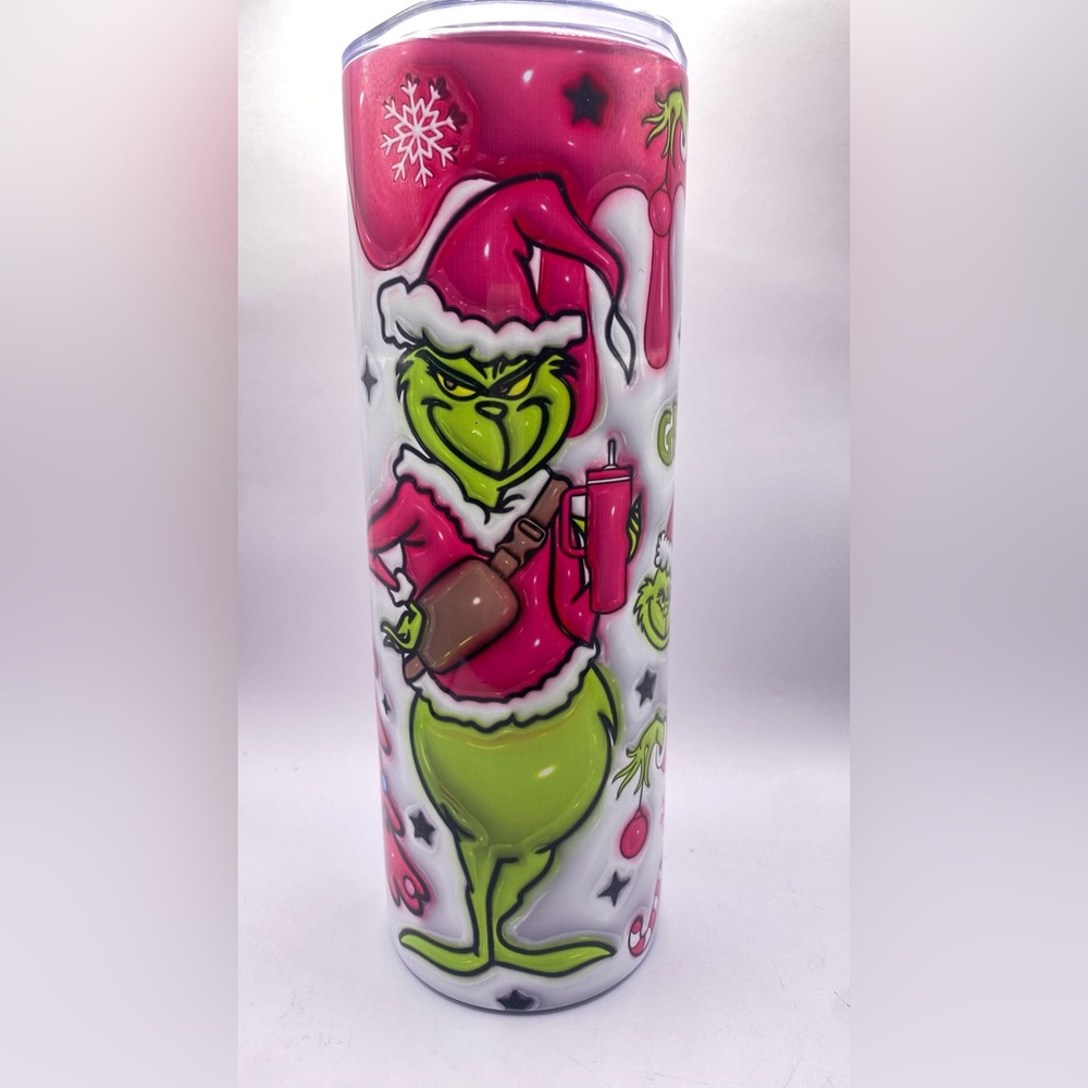 Grinch Holiday Tumbler - Red and Green